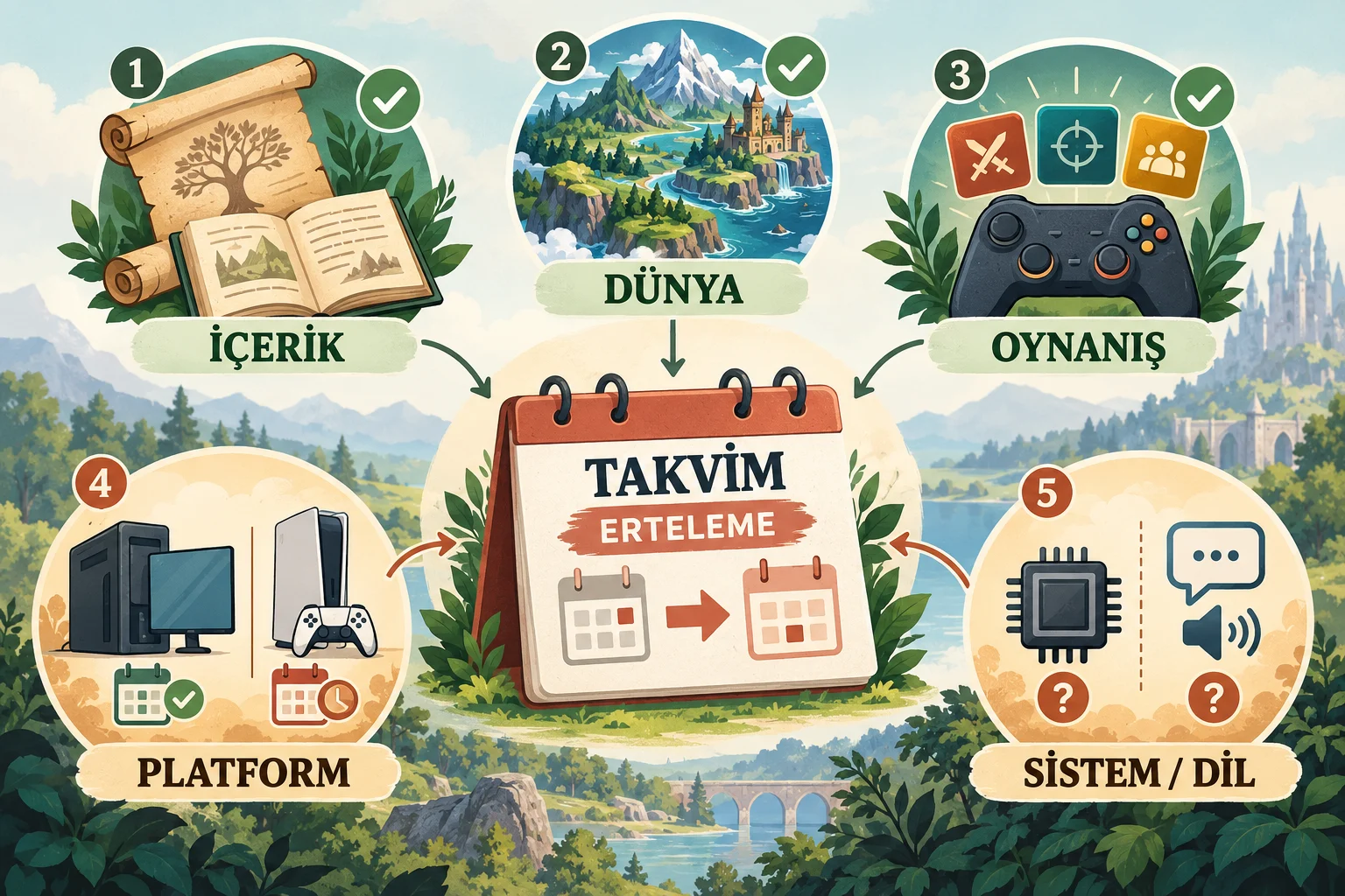 İnfografik: Temel bilgiler: Erteleme oyunun içeriğini değiştirir mi? - Oyun Çıkış Tarihi Ertelendiğinde Ne Olur