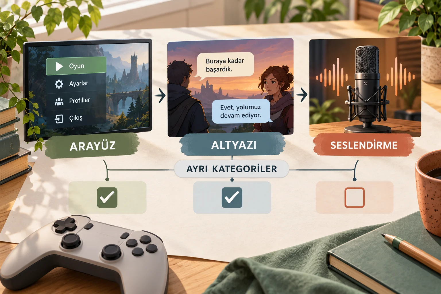 İnfografik: Temel bilgiler: Arayüz, altyazı ve seslendirme neden ayrı değerlendirilir? - Oyun Türkçe Yama Topluluk Çevirisi Nedir
