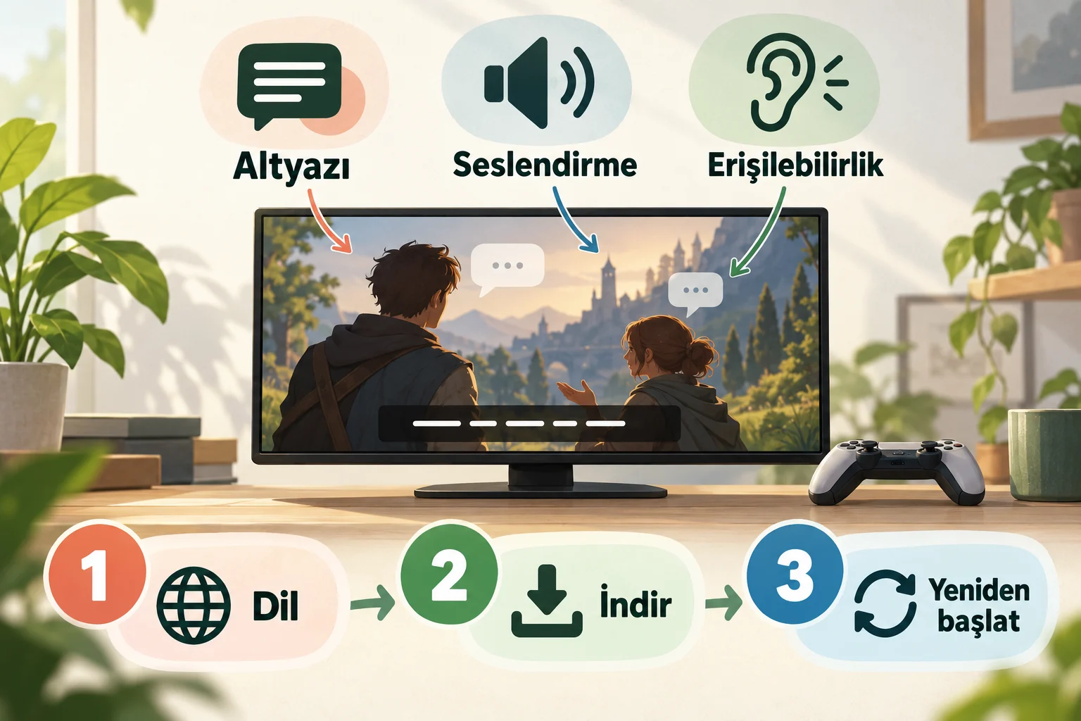 İnfografik: Türkçe altyazı ayarlarında hangi seçenekler önemlidir? - Oyunlarda Türkçe Altyazı Açma Ayarları