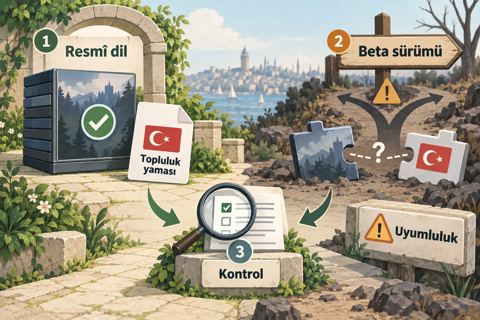 İnfografik: Türkçe yama ve resmî dil desteği durumu - Steam Beta Sürümü Türkçe Yama Uyumluluğunu Nasıl Etkiler?