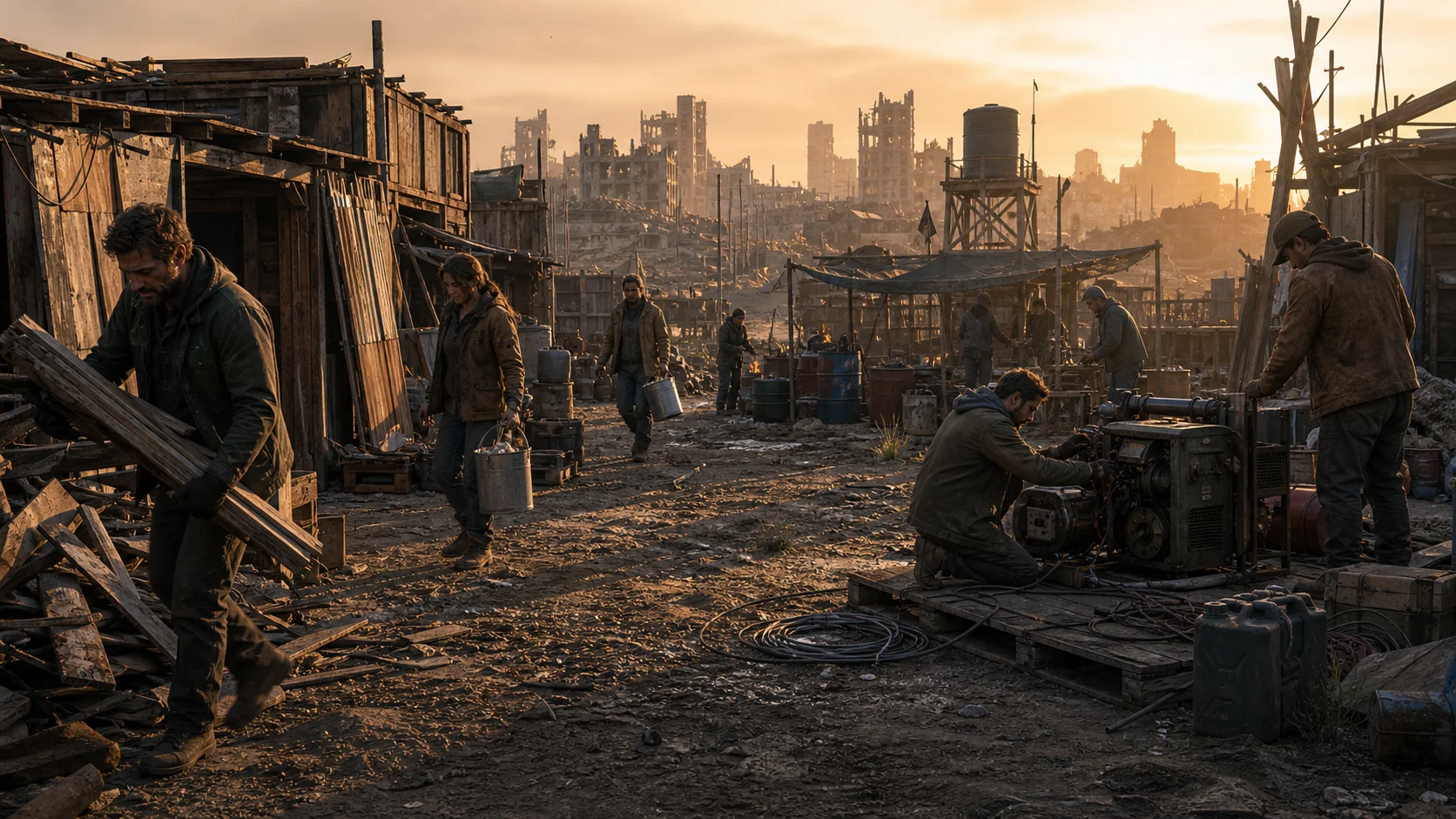 Surviving the Aftermath Türkçe yama araması ve güncel durum için özgün editoryal kapak görseli