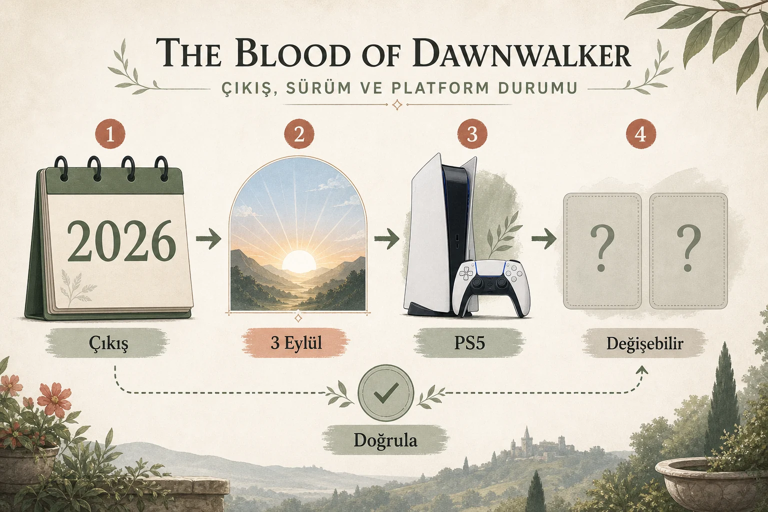 İnfografik: Çıkış durumu, sürüm ve platformlar - The Blood of Dawnwalker Çıkış Rehberi: Türkçe Yama Beklentisi ve Bilinen Özellikler