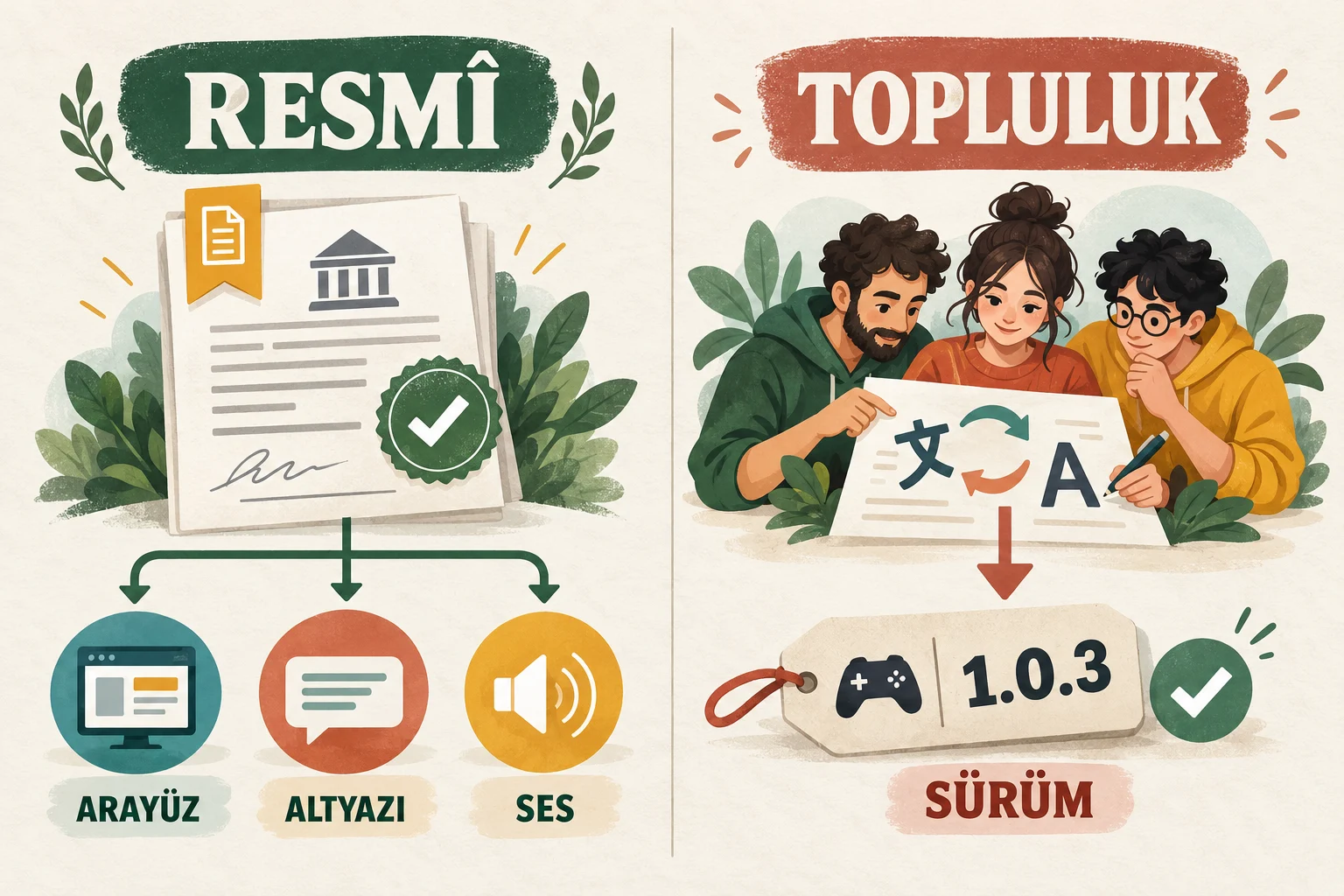 İnfografik: Temel bilgiler: resmî destek ile topluluk yaması nasıl ayrılır? - Türkçe Yama Haberleri Güvenilir Kaynaklar