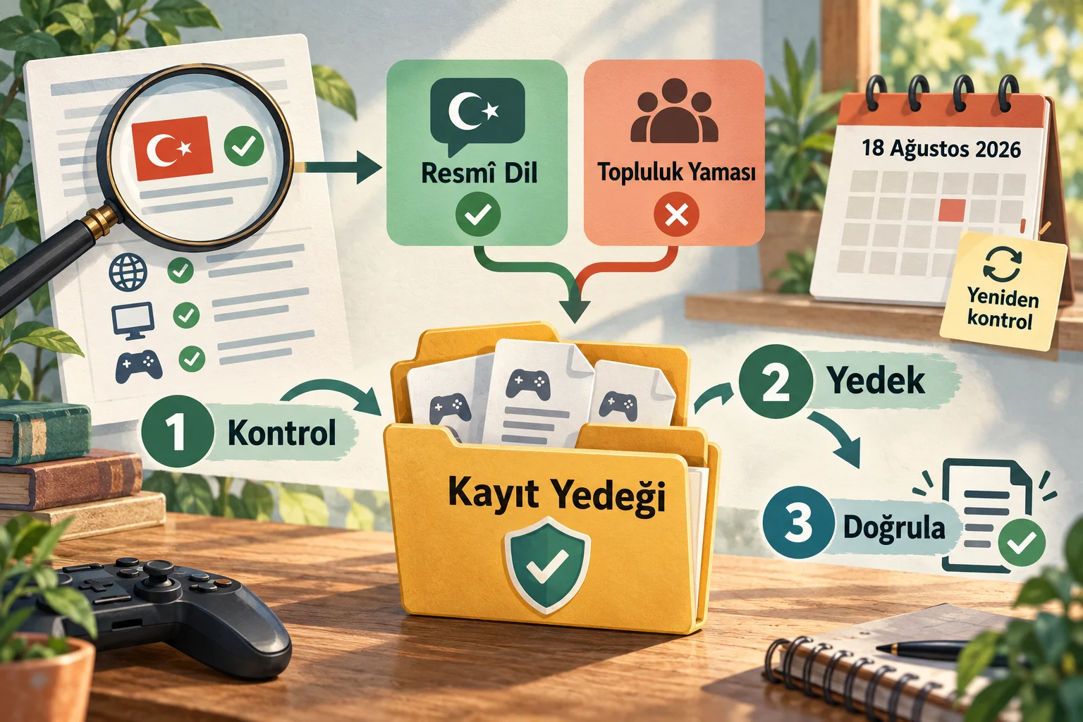 İnfografik: Türkçe yama ve resmî dil desteği durumu - Türkçe Yama Kurmadan Önce Kayıt Dosyası Nasıl Yedeklenir?