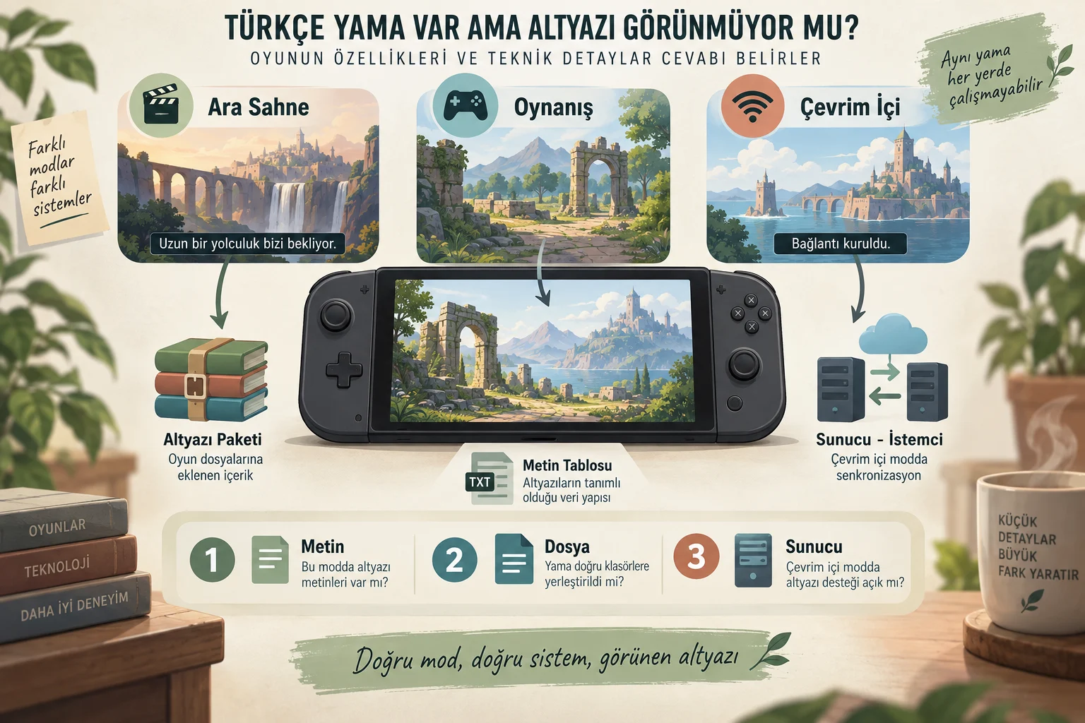 İnfografik: Oyun özellikleri ve teknik bilgiler neden oyuna göre kontrol edilmelidir? - Türkçe Yama Kurulduğu Halde Altyazılar Görünmüyorsa Ne Yapılır?