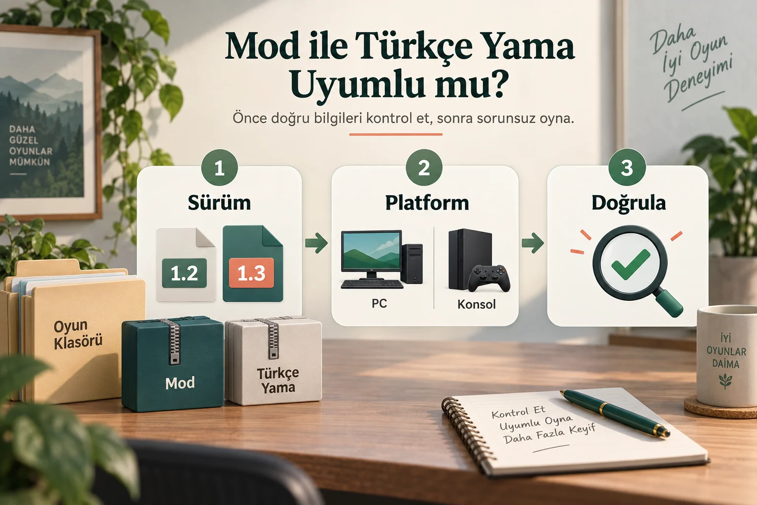İnfografik: Sürüm ve platform bilgisi nasıl doğrulanır? - Türkçe Yama ile Mod Çakışması Nasıl Anlaşılır?