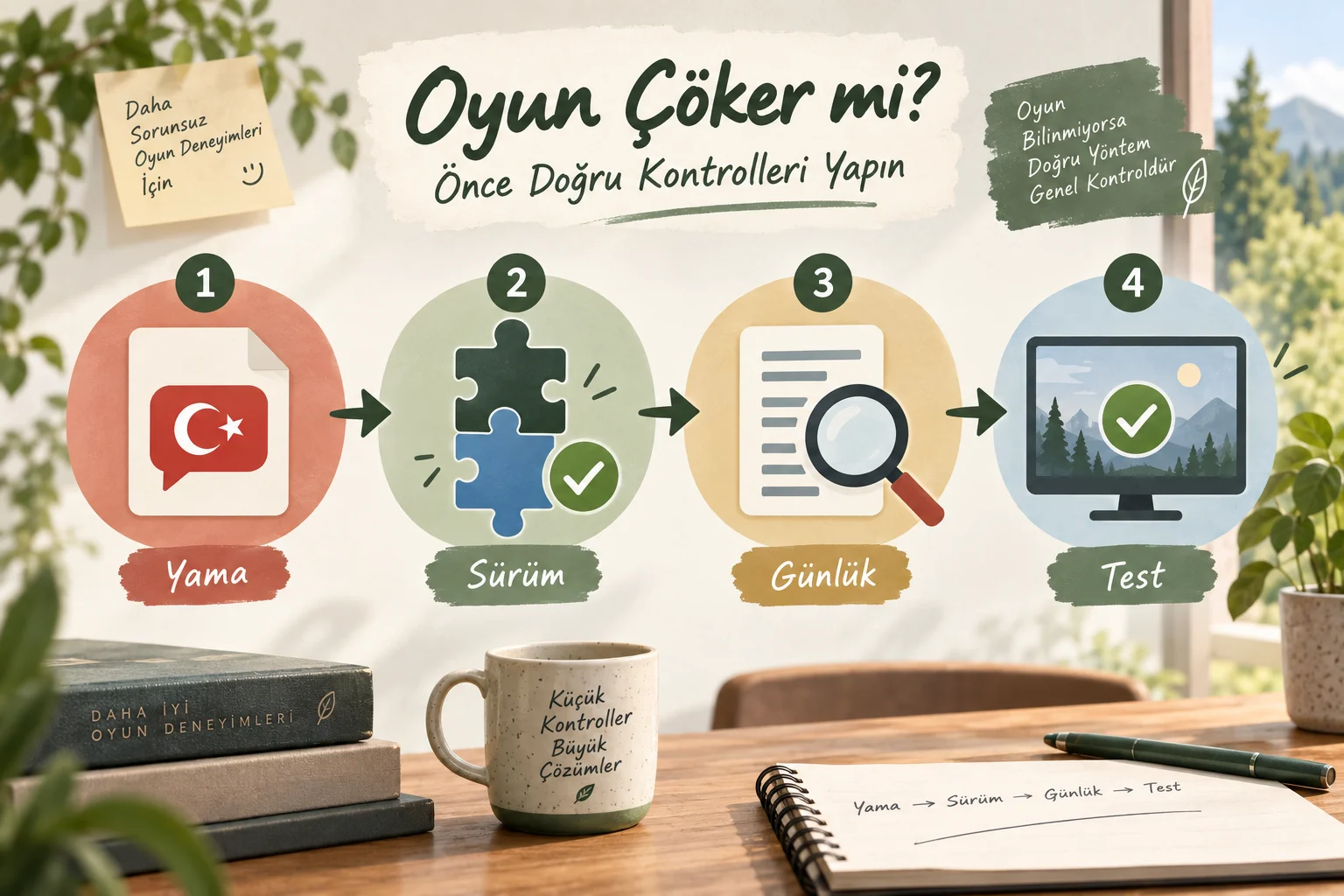 İnfografik: Belirli oyun açıklanmadığında hangi özellikler doğrulanabilir? - Türkçe Yama Sonrası Oyun Çökmesini Teşhis Etme Rehberi