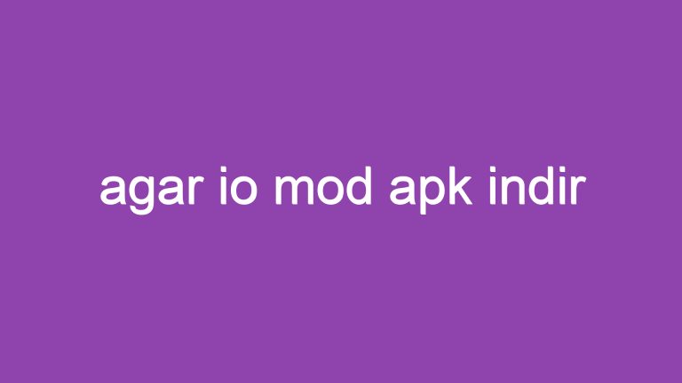 agar io mod apk indir