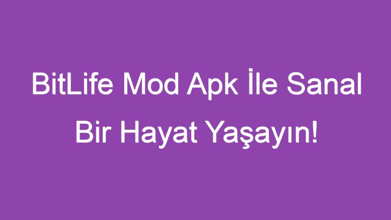 BitLife Mod Apk İle Sanal Bir Hayat Yaşayın!