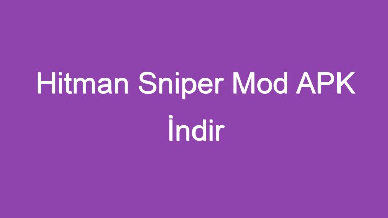 Hitman Sniper Mod APK İndir